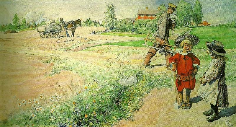 Carl Larsson esbjorn och bondflickan oil painting picture